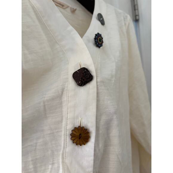 Soft Surroundings Delia Mixed Button Cardigan sz M - Picture 4 of 11